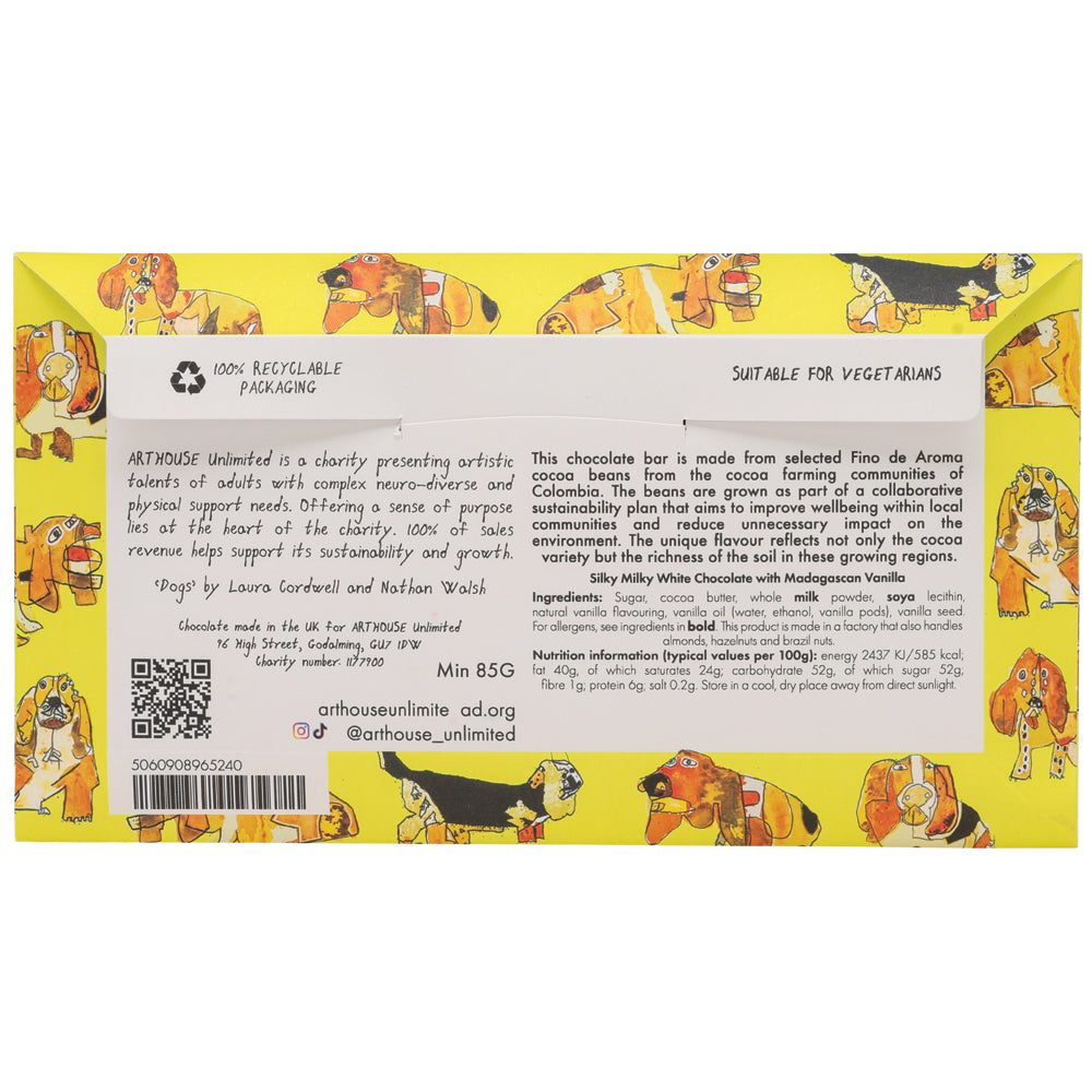 Arthouse Unlimited Chocolate - Happy Hounds Silky Milky White Chocolate