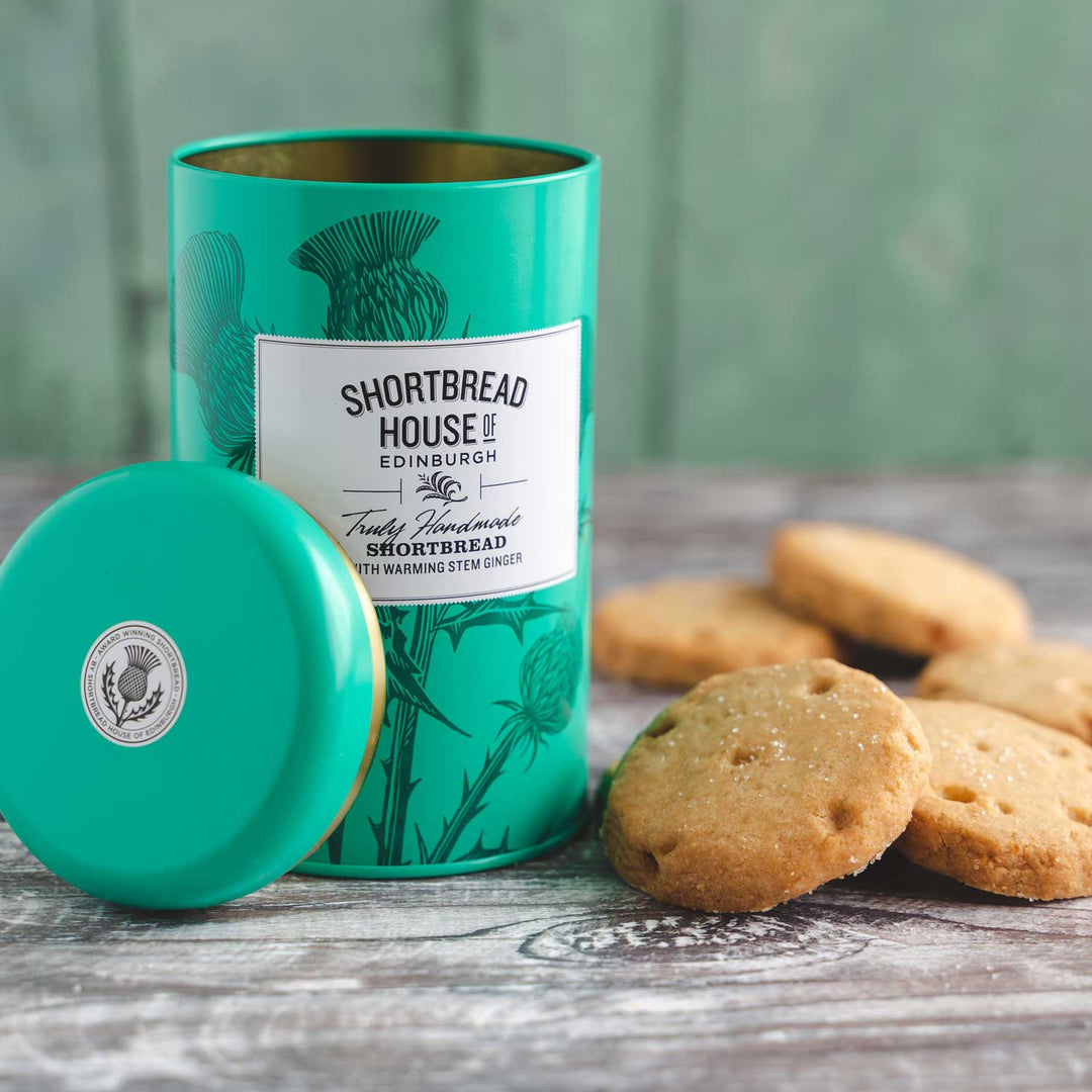 Truly Handmade Shortbread Biscuits with Warming Stem Ginger - 140g