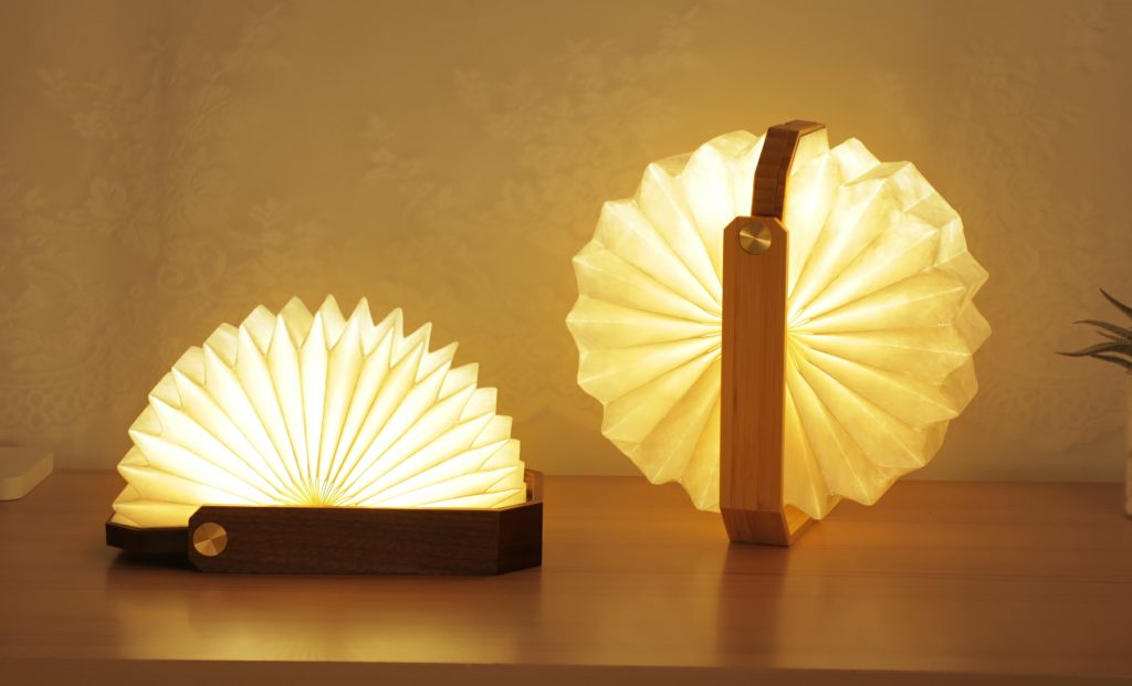 Gingko Smart Origami Lamp - Walnut