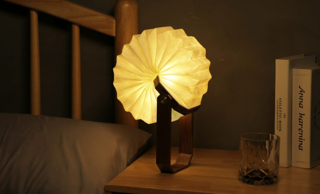 Gingko Smart Origami Lamp - Walnut