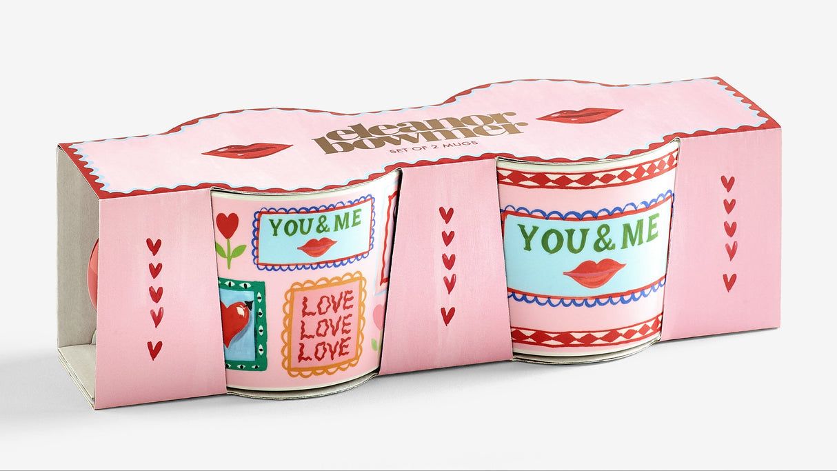 Eleanor Bowmer - With Love Set of 2 Mugs