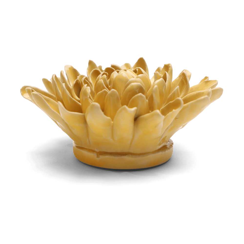 English Garden Ceramic Flower Yellow Chrysanthemum