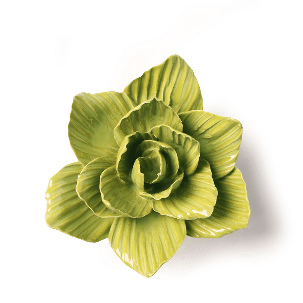 Ceramic Flower Wall Art Chartreuse Gladiolus