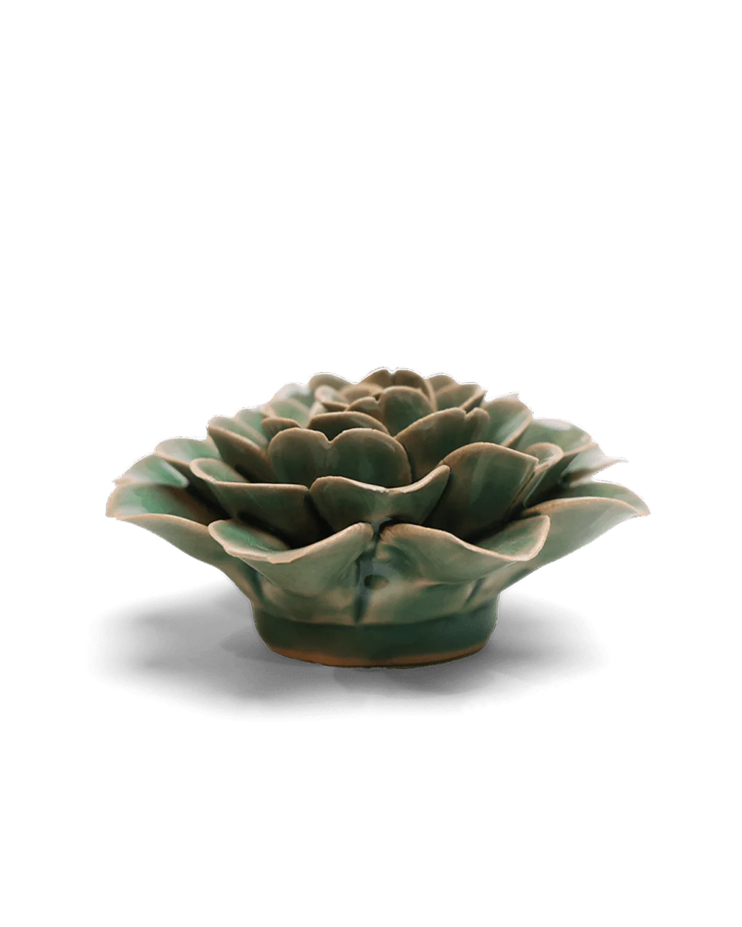 Ceramic Flower Wall Art Jungle Green Tea Rose