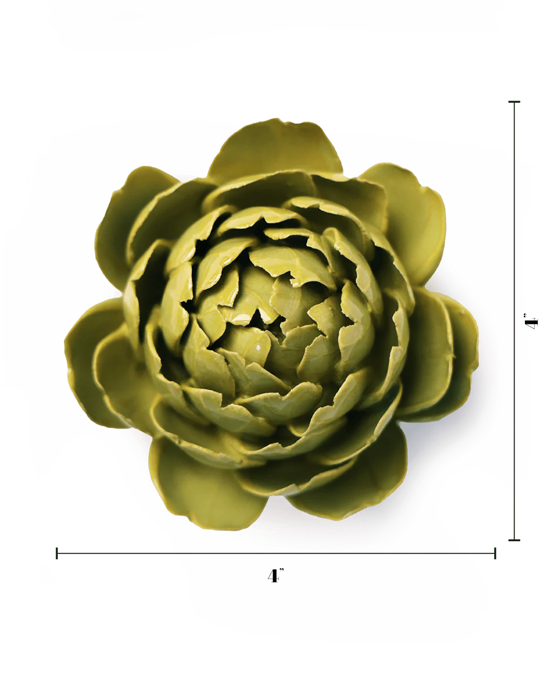 Ceramic Flower Wall Art Chartreuse Queen Protea