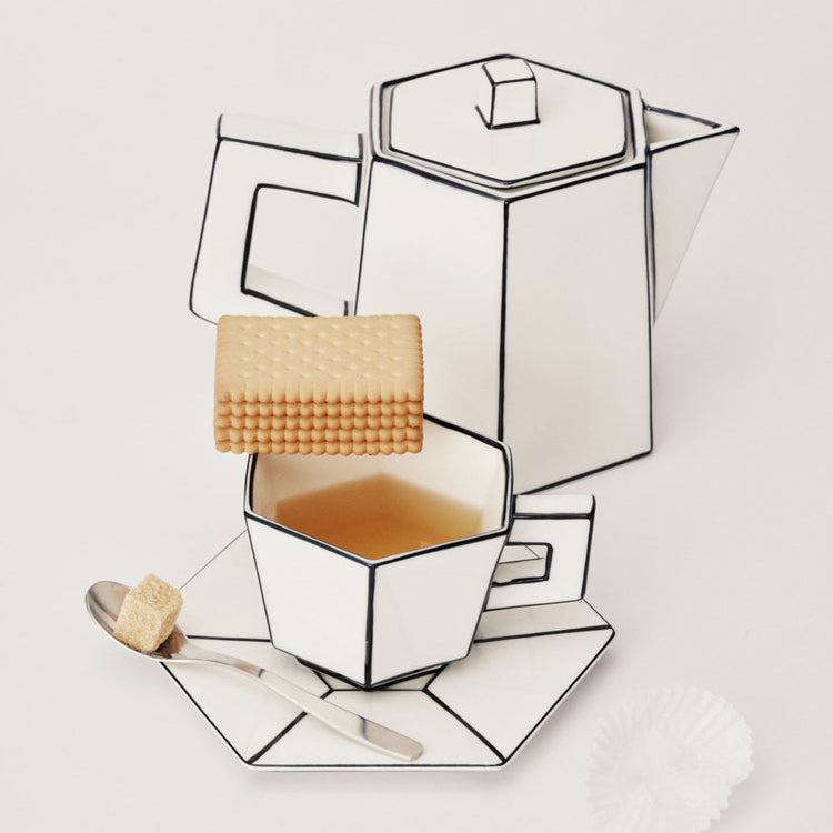 Serax Tea Pot White - Black Carte Blanche