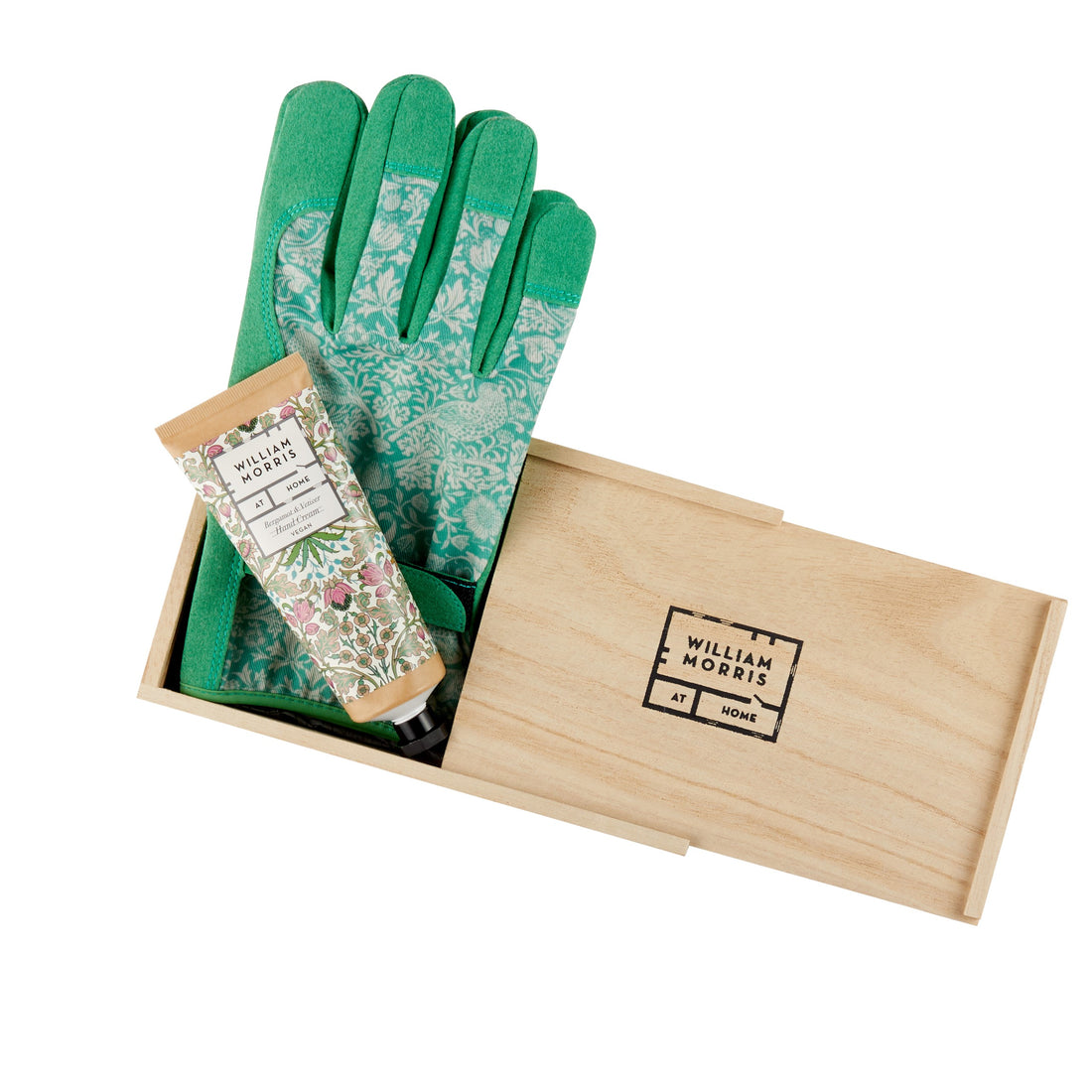 William Morris At Home - Bergamot & Vetiver Gardening Glove & Hand Cream Set