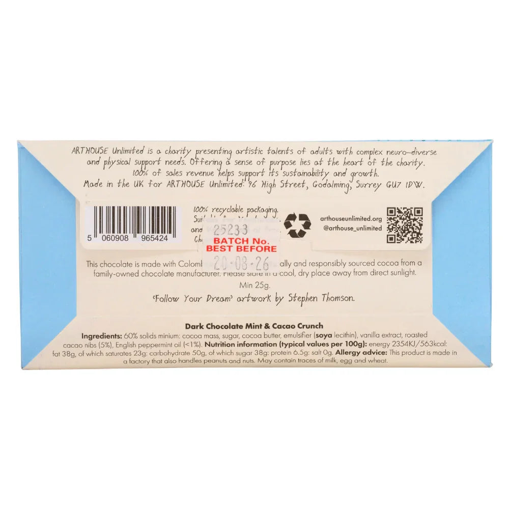 Arthouse Unlimited - Joy Sized: Follow Your Dream, Dark Chocolate Mint & Cacao Crunch