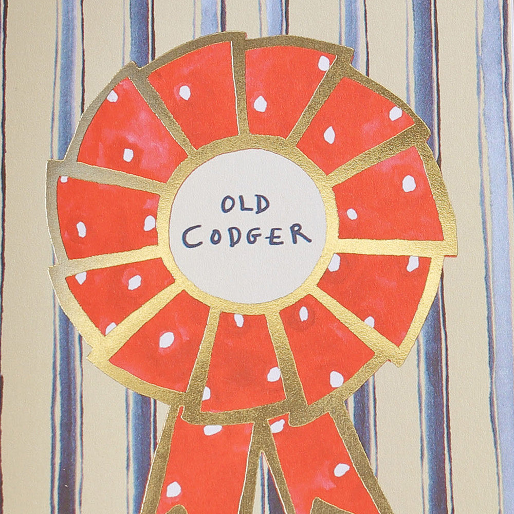 Poet and Painter - Old Codger Rosette Greetings Card