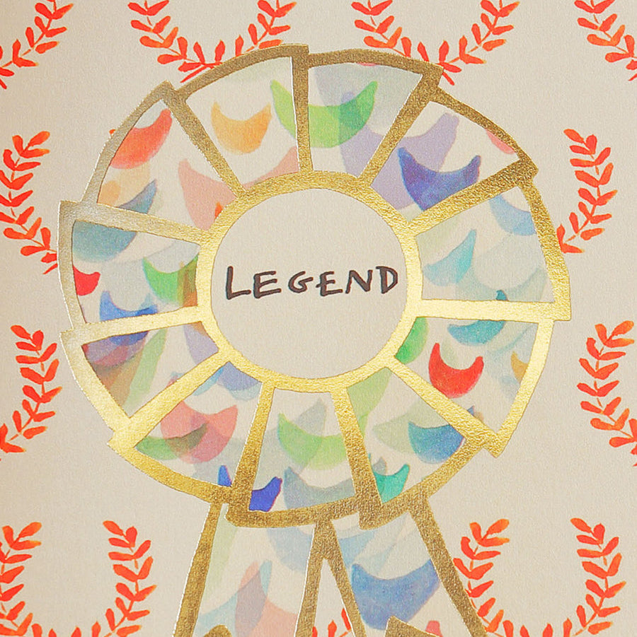 Poet and Painter - Legend Rosette Greetings Card