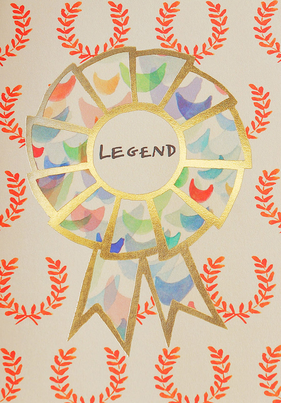 Poet and Painter - Legend Rosette Greetings Card