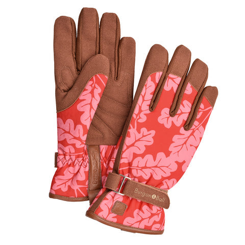 Oak Leaf Poppy - Women's Gardening Gloves S/M