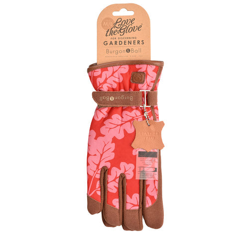 Oak Leaf Poppy - Women's Gardening Gloves S/M