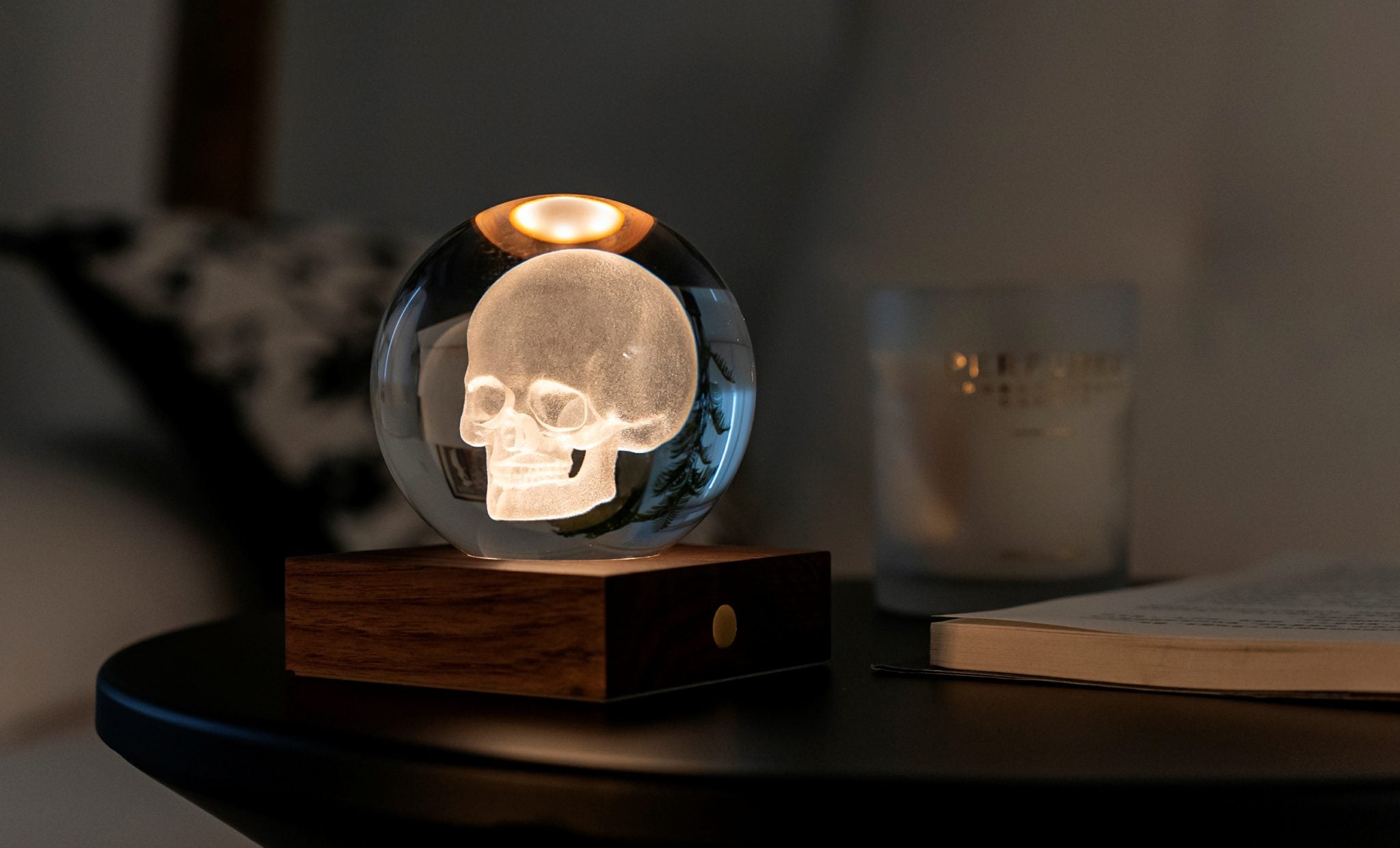 Gingko Amber Crystal Light - Skull