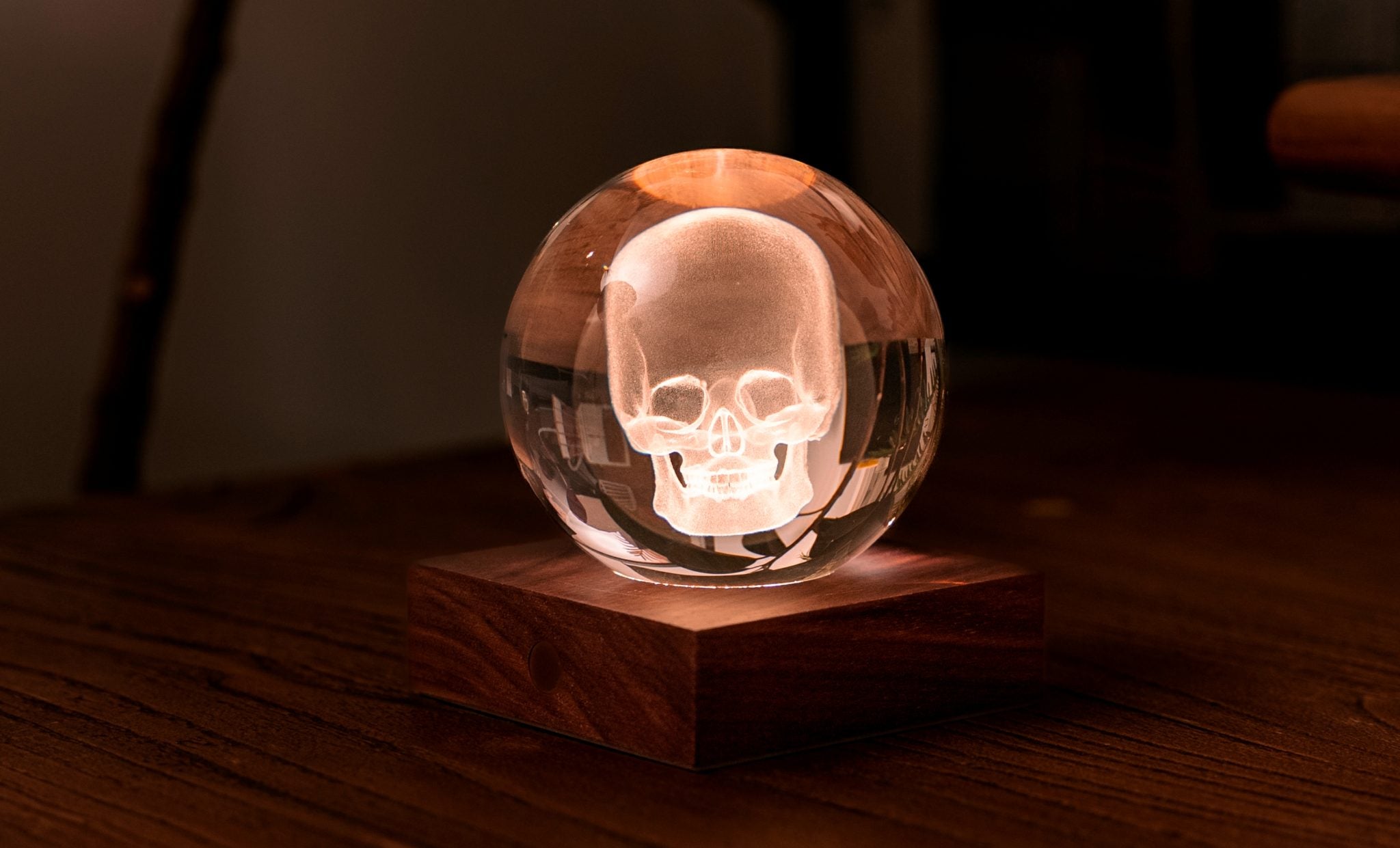 Gingko Amber Crystal Light - Skull