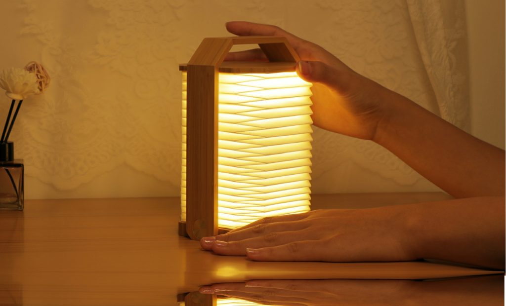 Gingko Smart Origami Lamp - Walnut
