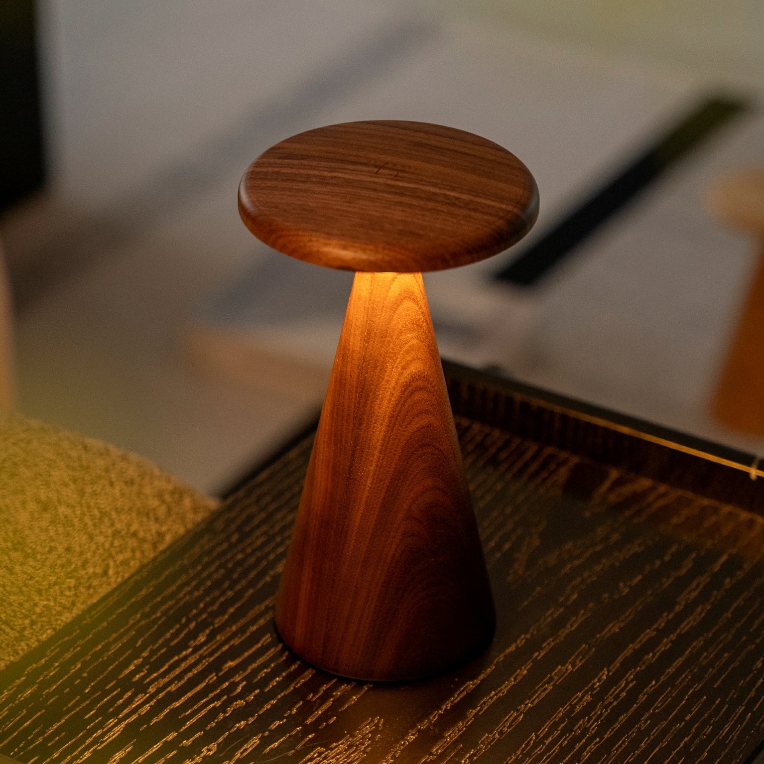 Gingko Sylva Mini Table Lamp - Walnut