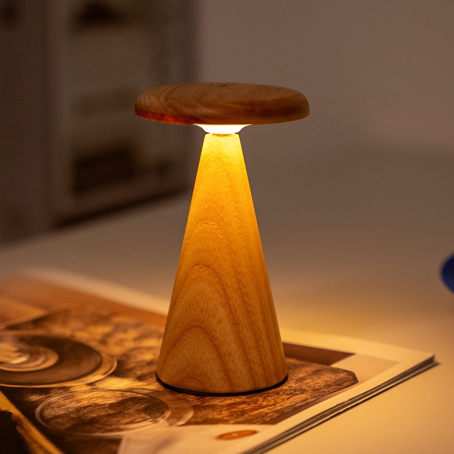 Gingko Sylva Mini Table Lamp - White Ash