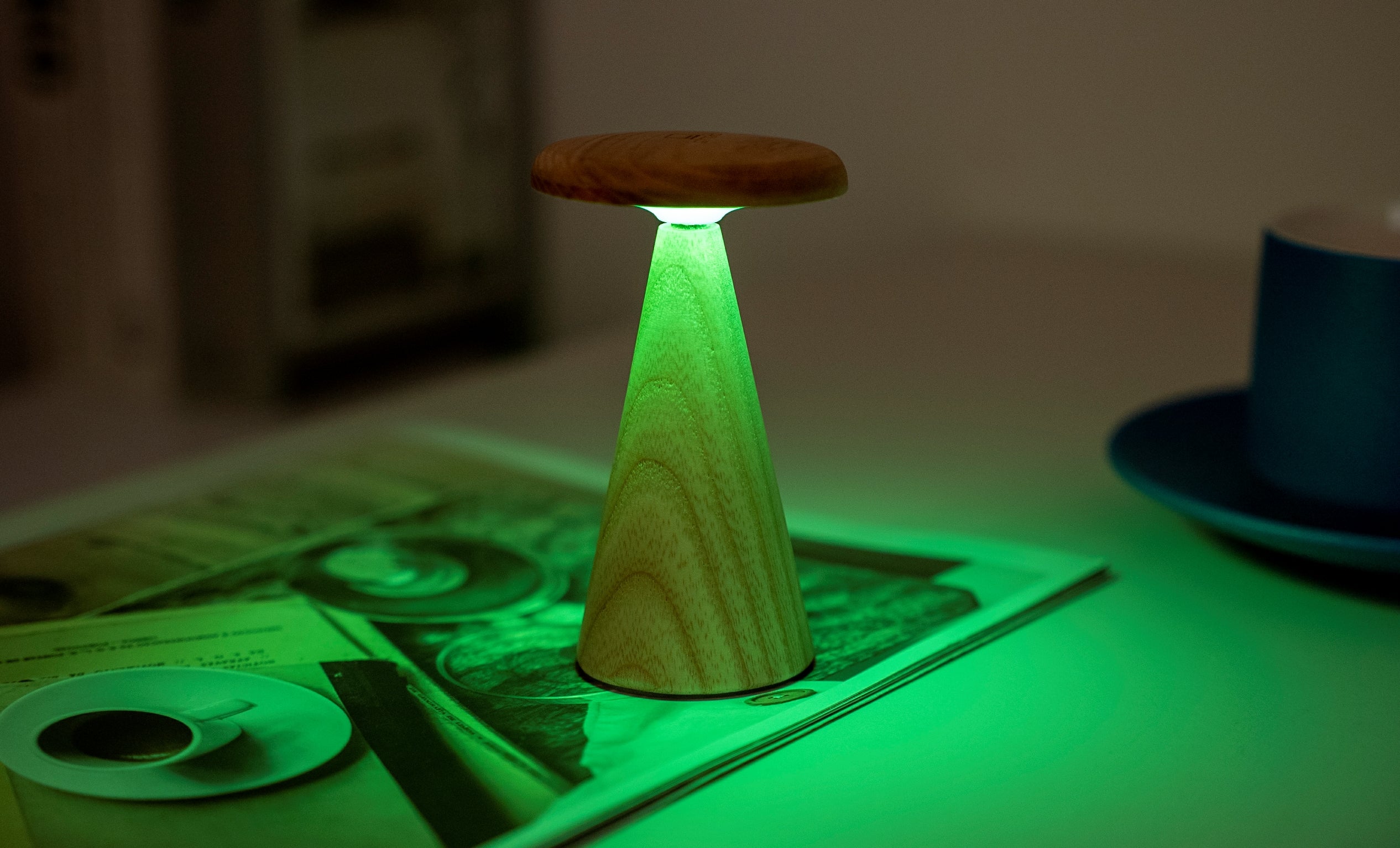 Gingko Sylva Mini Table Lamp - White Ash