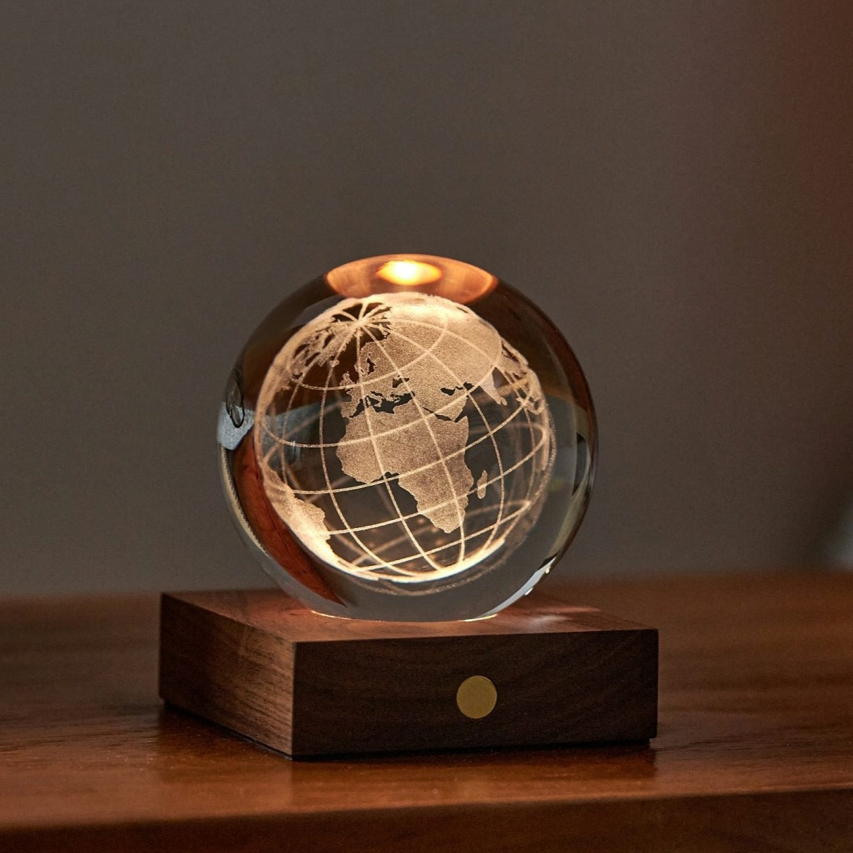 Gingko Amber Crystal Light - World Globe