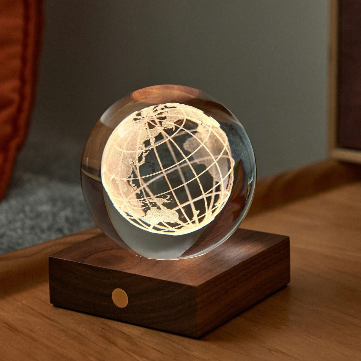 Gingko Amber Crystal Light - World Globe