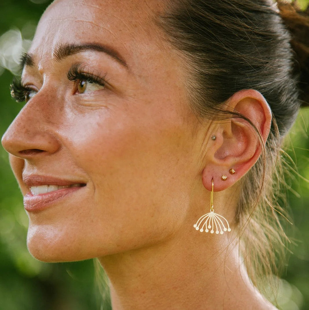 Botanical Small Dandelion Earrings