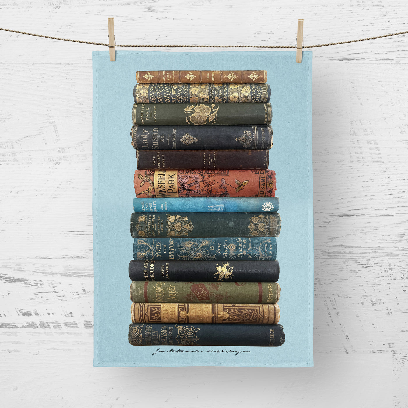 Tea Towel Jane Austen A Collection of Book Spines