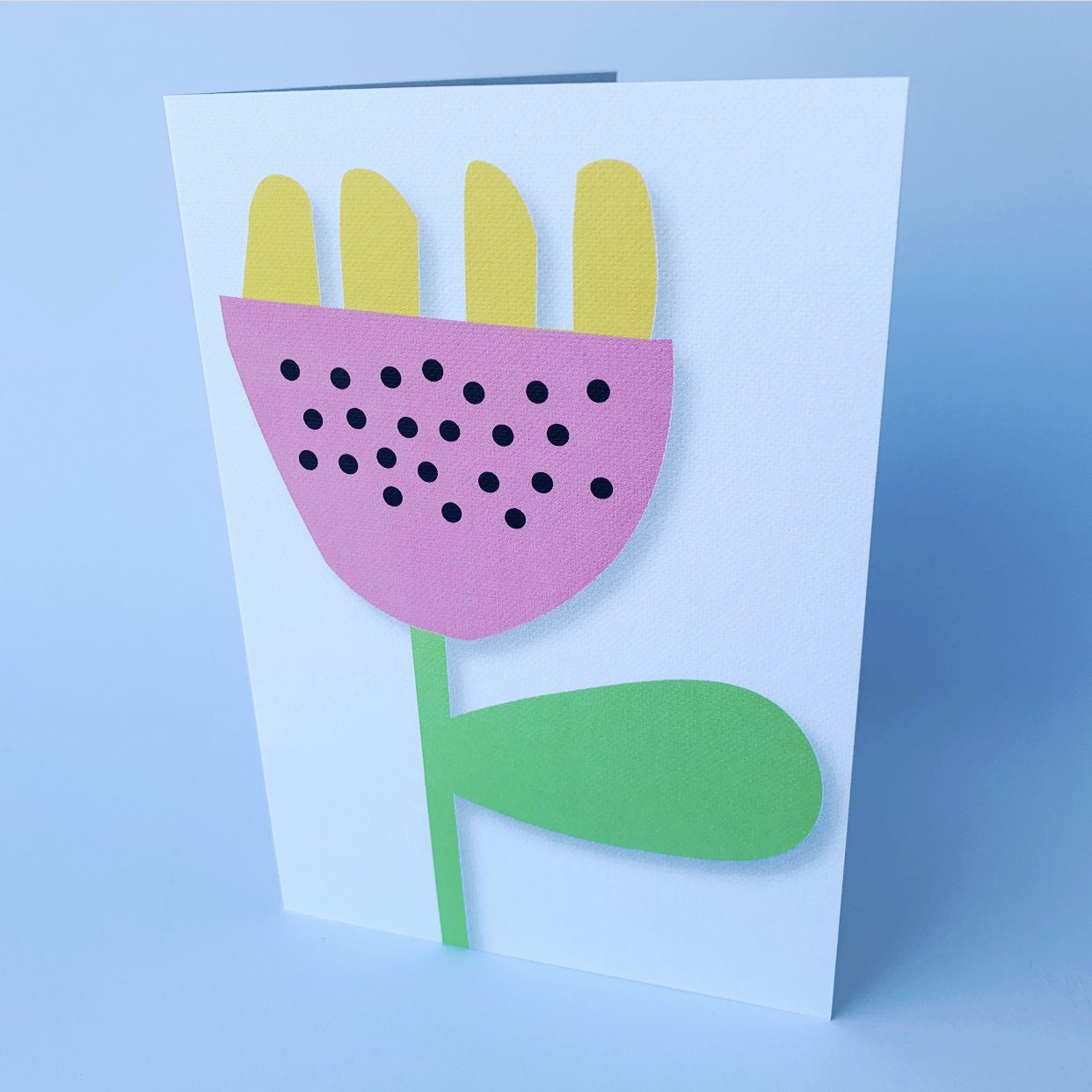 Happy Pink and Yellow Everyday Card  by Fiona Wilson