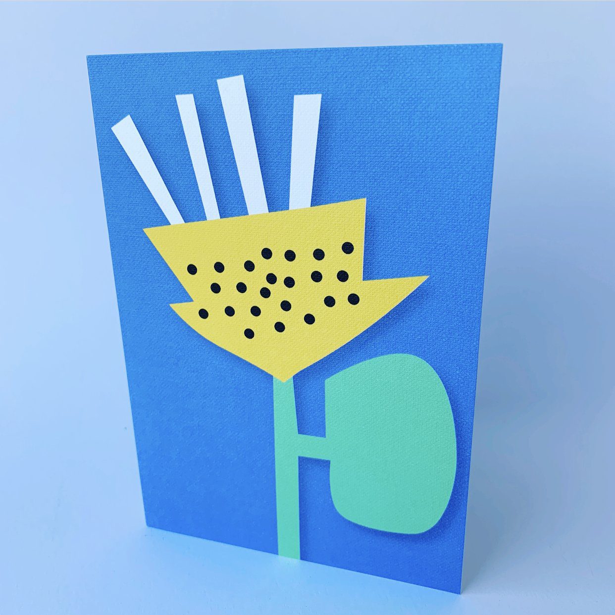 Sunny Yellow Flower Card by Fiona Wilson