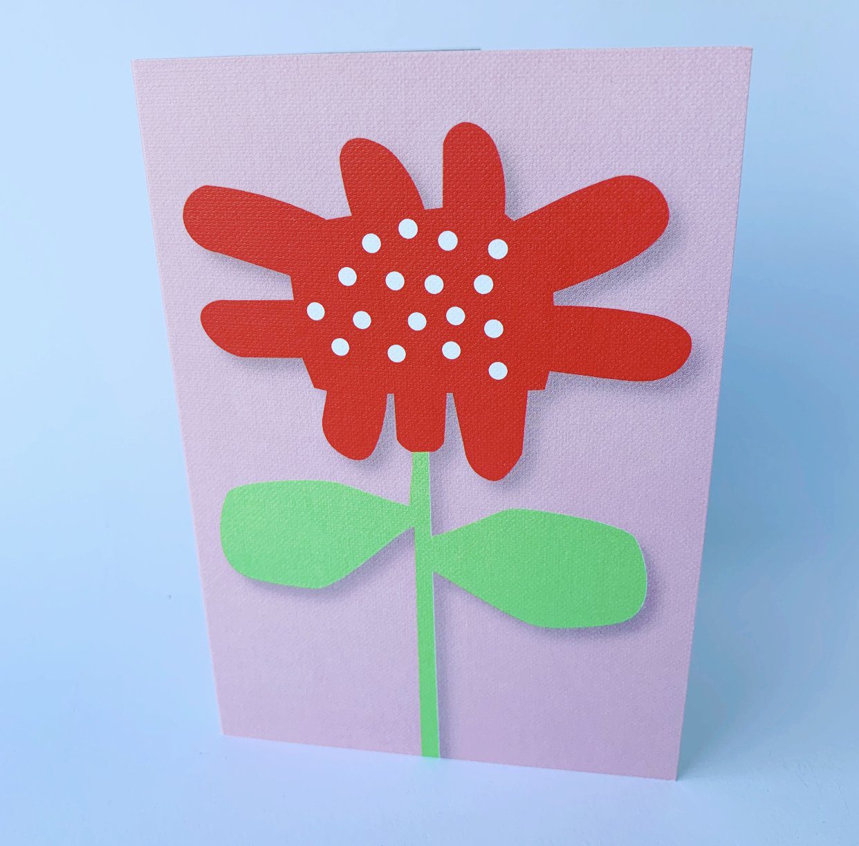 Red Flower Card by Fiona Wilson