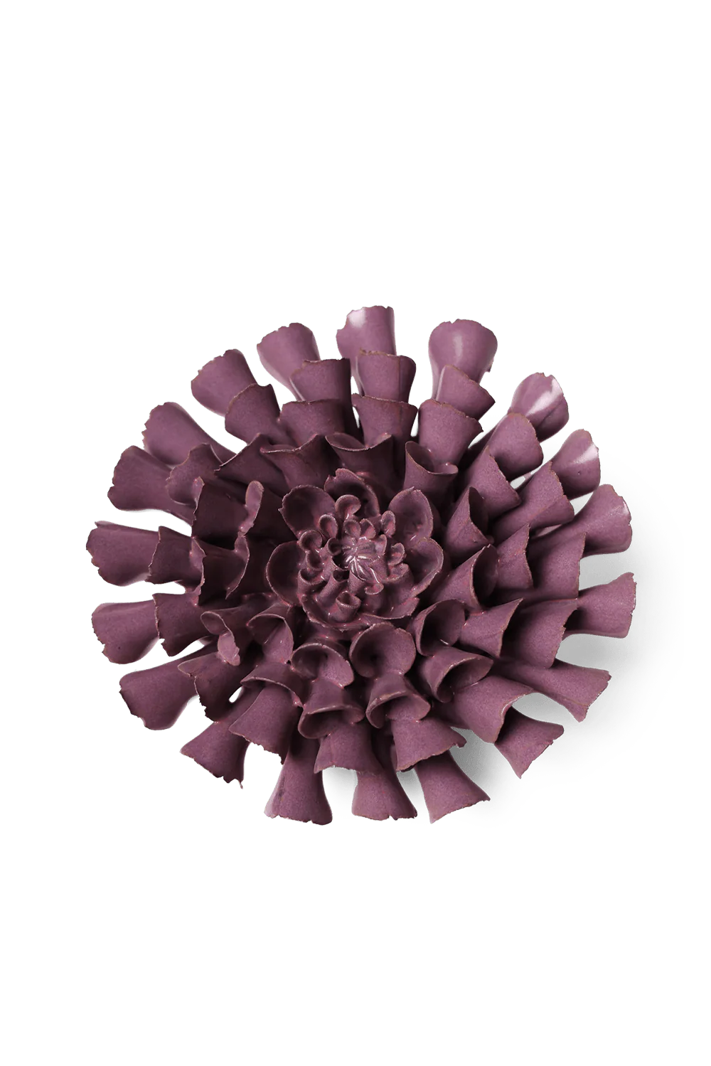 Ceramic Flower Wall Art Violet Blue Cornel Dahlia