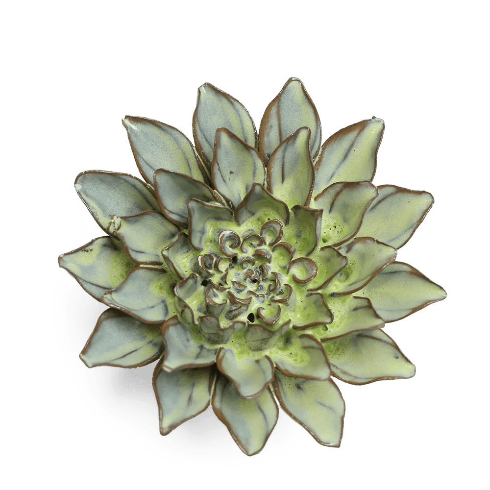 Ceramic Flower Wall Art Pear Green Calico Aster