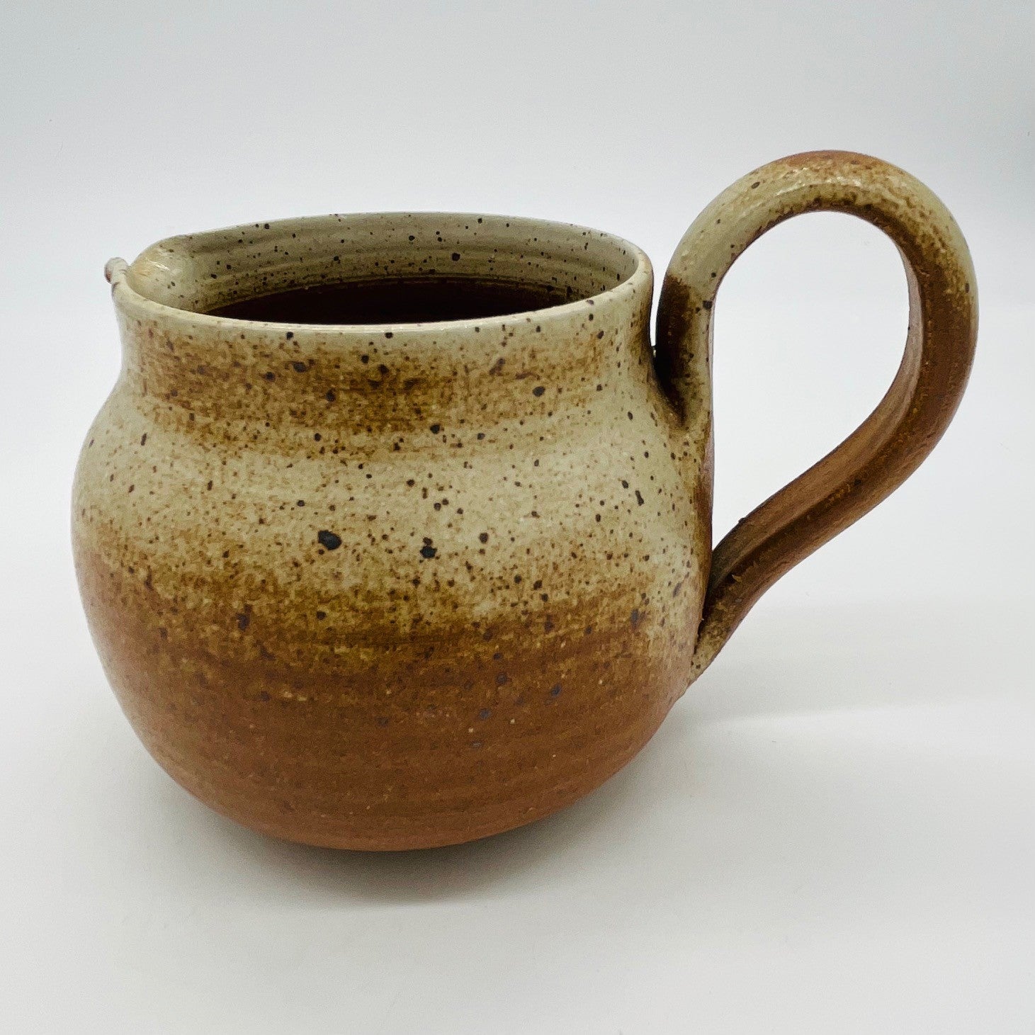 Studio Pottery Jug With Quirky Side Handle