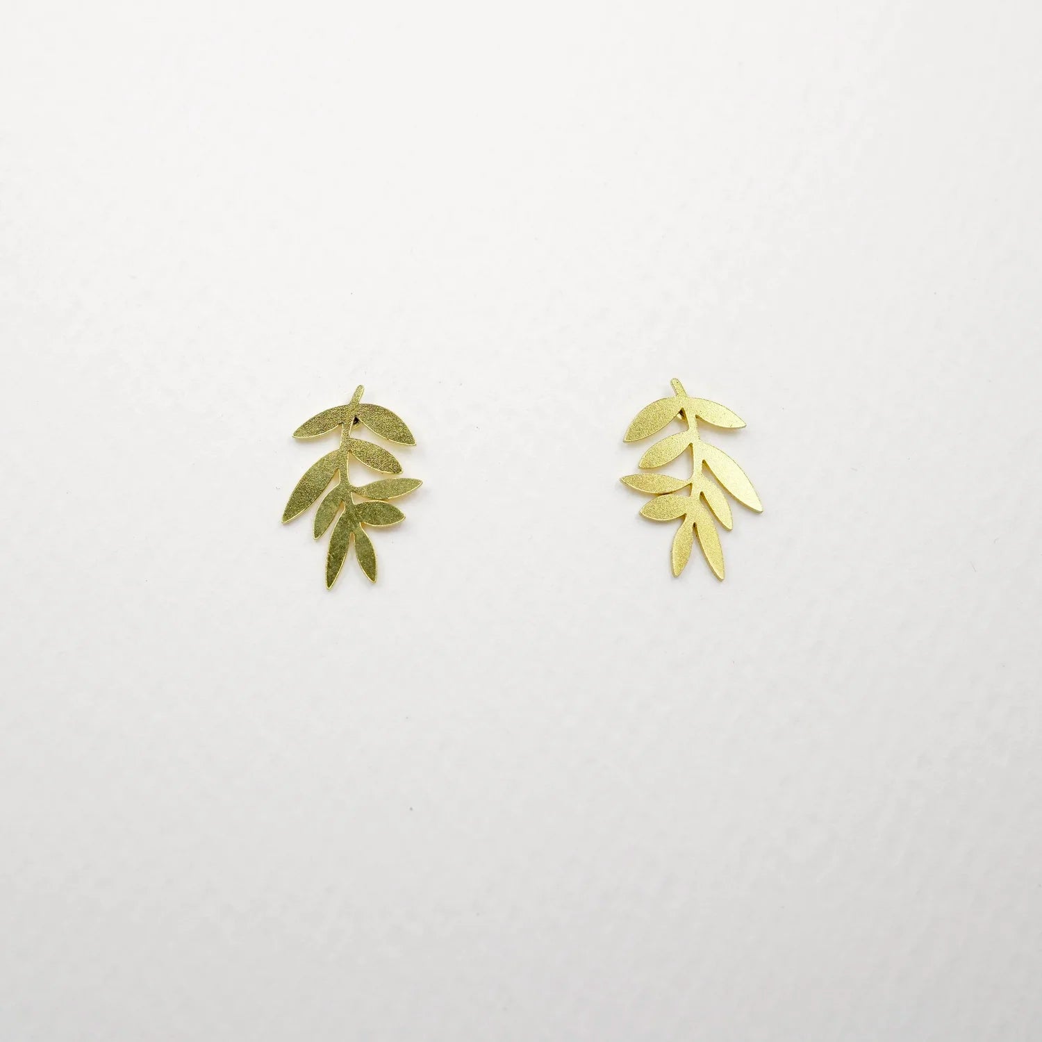 Botanical Flutter Leaf Studs Gold Plated