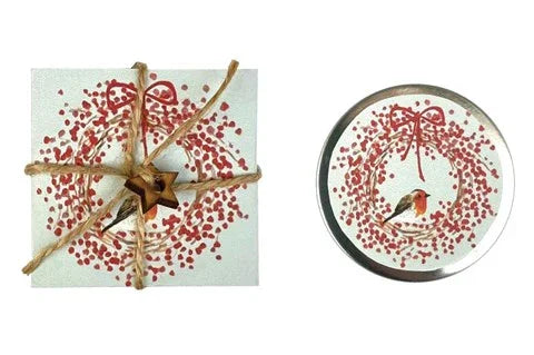 Jolly Robin Wreath Christmas Gift Box