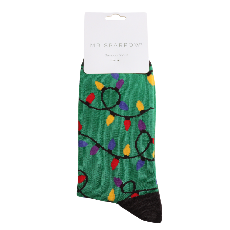 Mr Sparrow Christmas Lights Green