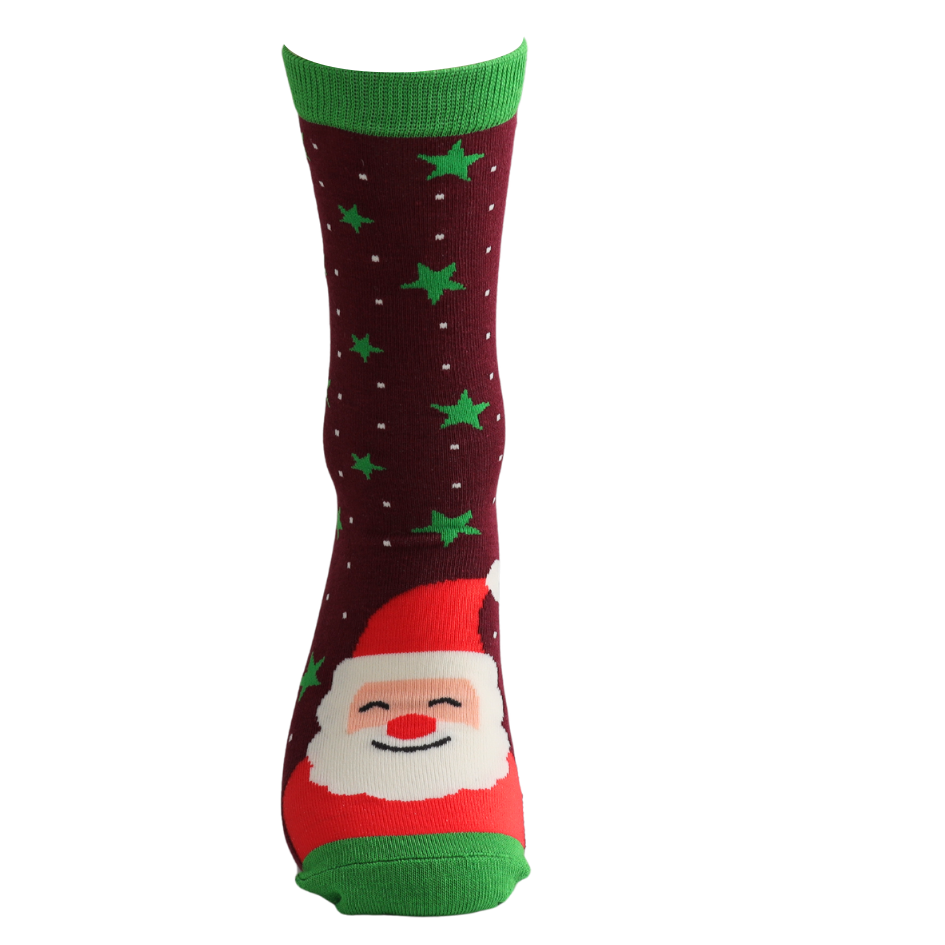 Mr Sparrow - Santa Burgundy Socks