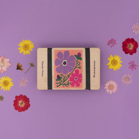 Mini Flower Press with Cosmos Flowers Design