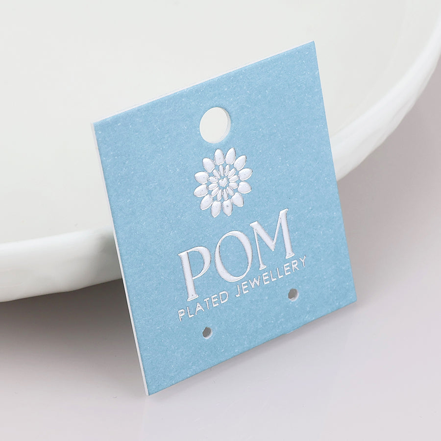 POM - Silver Plated Paperclip Link Earrings
