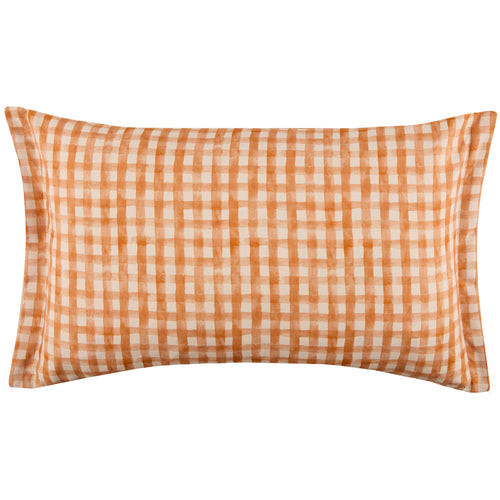 Peach Trellis Printed Outdoor Cushion Orange