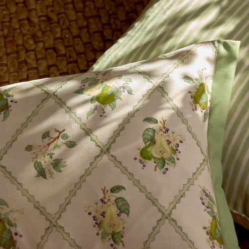 Pear Trellis Printed Outdoor Cushion Green