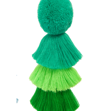 Pom Pom & Trio Tassel Swags - Greens