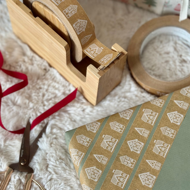 Cascayde Paper Tape 50m - Gingerbread Houses (24mm wide)