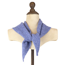 POM- Tiffany Light Blue Plain Knitted Triangle Scarf
