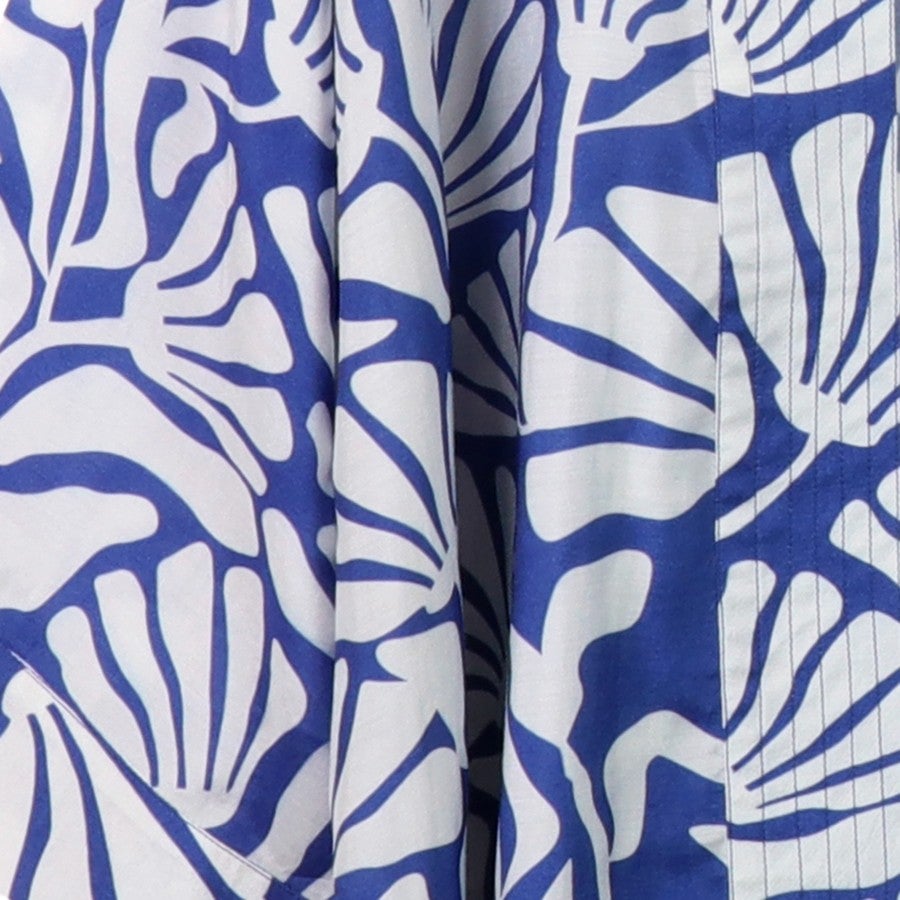 POM -  Blue & White Silhouette Print Kimono