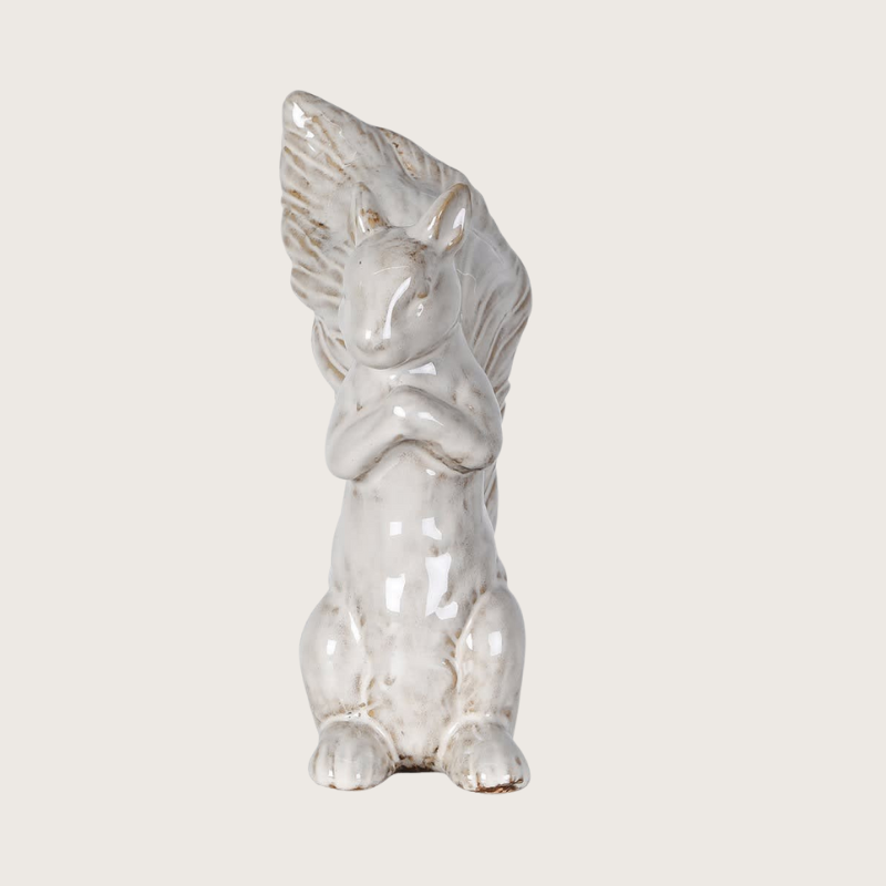 Rustic Foraging Ceramic Squirrel