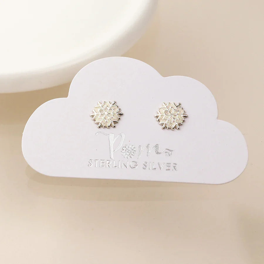 Silver Glitter Snowflakes Christmas Letterbox Gift Box