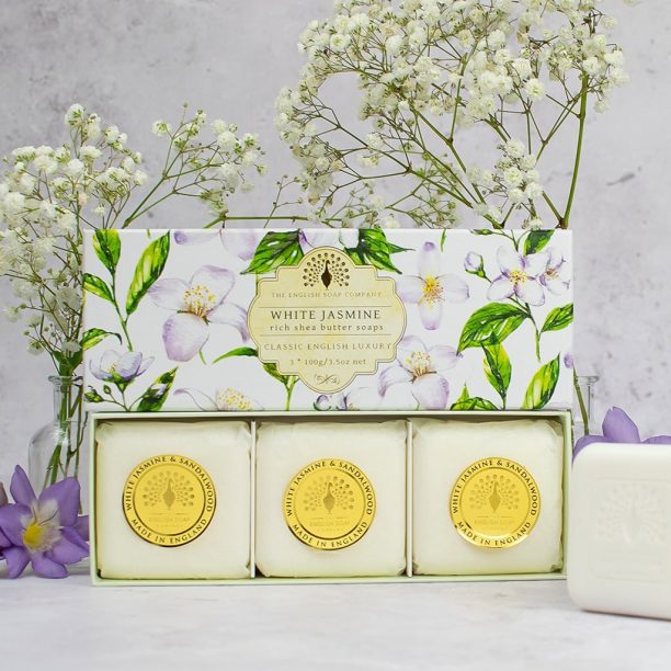 English Soap Company -Triple Soap Gift Box - White Jasmine