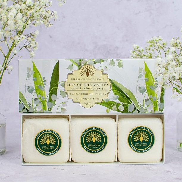 English Soap Company -Triple Soap Gift Box - Lily of the Valley