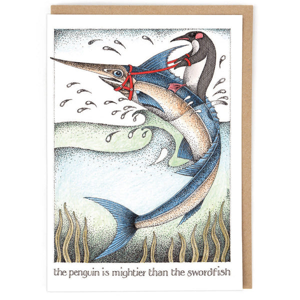 The Penguin is Mightier Than The Swordfish Card